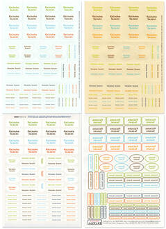 カラフルお名前シールお得4 テンダー
