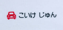 名前の大きなカラ のりもの　文字色黒