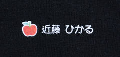 名前の コラージュ　りんご　文字色白