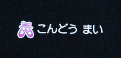 名前の大きなカラー バレエ　文字色白