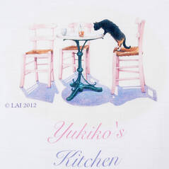 名入れキッチンタオル- 猫とテーブル