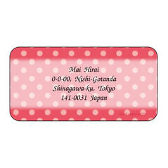 センタータイプシール　2シ 水玉 赤