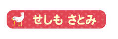 オミとリカ 洗えるお名前シール はと