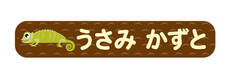 オミとリカ 洗えるお名前シー とかげ