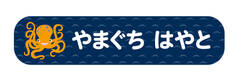 オミとリカ 洗えるお名前シール たこ