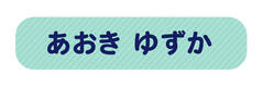オミとリカ 洗えるお名前シ みずいろ