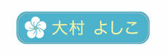 オミとリカ 洗えるお名前シール うめ