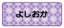 パターンお名前シール_ アーガイル紫