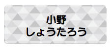 パターンお名前 トライアングルグレー