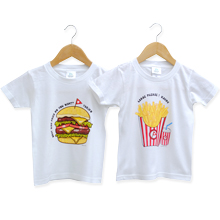 お名前ペアTシャツ-ハンバーガー ＆ ポテト