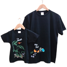 お名前親子ペアTシャツ-きょうりゅうのたまご