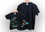 お名前親子ペアTシャツ-きょうりゅうのたまご