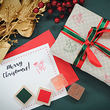 布にも押せるスタンプセット ひつじのショーン クリスマスデザイン